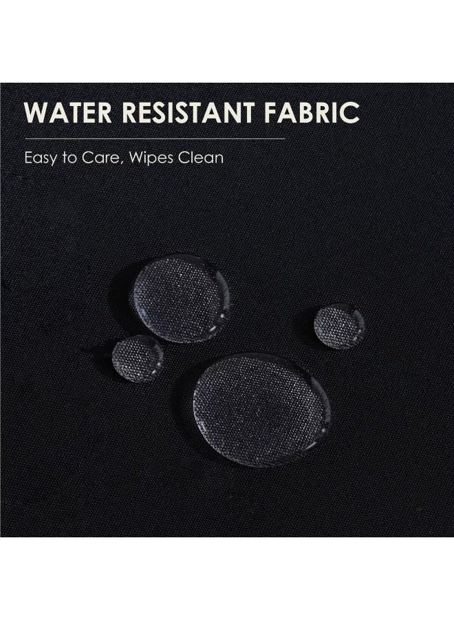 Round Tablecloth Water and Stain Resistant Washable Table Cloth Selected Wrinkle Free Polyester Circular Table Cover for Dining, Parties, Camping (60 Inch, Black) - Image 4